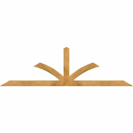 Ekena Millwork Richland Rough Sawn Timber Gable Bracket, Western Red Cedar, 96"W x 28"H x 2"D x 4"F, 7/12 Pitch GBW096X28X0204RIC00RWR